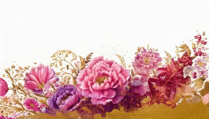 花柄装飾, 装飾デザイン, 優雅なパターン, ゴールドアート, フローラルモチーフ, スタイライズされた花, クラシック装飾