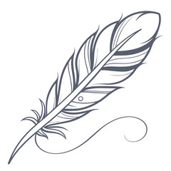 Fototapeta premium streamlined feather with motion trails or flowing eps