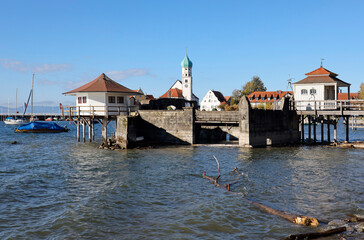 The City Wasserburg at the Lake Constance, Bavaria in Germany, Europe