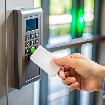 attaching card to the electronic reader to access