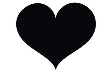 Heart Shape icon silhouette vector illustration
