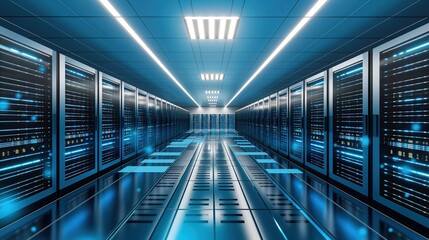 Futuristic Digital Network Background with Glowing Circuit Patterns, Ideal for Tech Presentations and Design Concepts