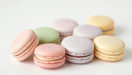Obraz premium A Collection Of Pastel Colored Macarons
