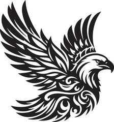 Fototapeta premium Eagle bird vector silhouette image