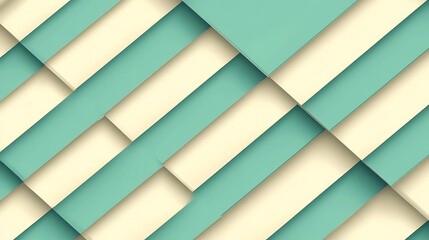 Obraz premium Abstract Geometric Pattern in Teal and Cream
