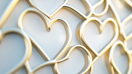 Abstract Intertwined Hearts Pattern Representing Love and Connection