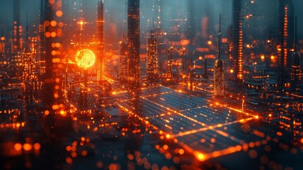 Fototapeta premium renewable energy, solar power, wind power