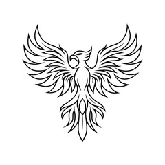 eagle tattoo design vector with white background