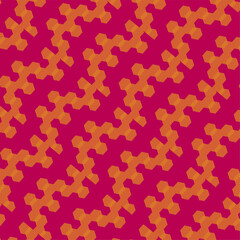 An abstract, geometric pattern of overlapping hexagons in warm, complementary colors.