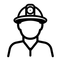 mining engineer icon symbol avatar. vector illustration