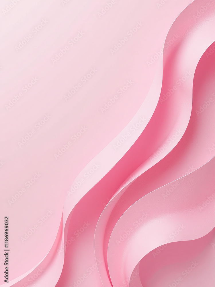 Poster A Graphic Design Featuring Smooth Abstract Lines On A Pastel Pink Background Creates A Unique Visual Effect Overall. 00001