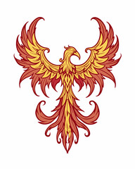 phoenix with wings with background