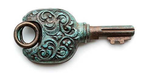 a close up of a key
