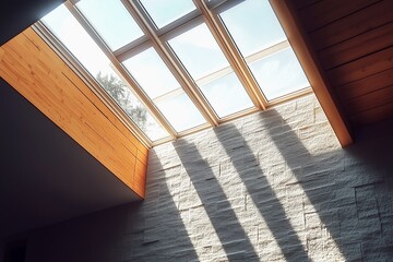 Obraz premium Sunlight shines through the glass windows on the ceiling