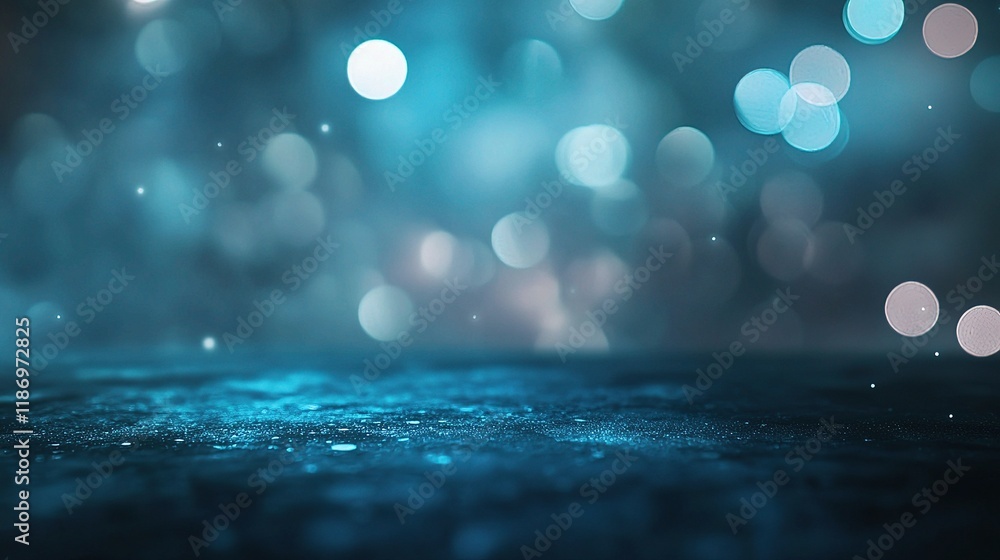 Poster Natural Bokeh Background with Empty Tabletop for Photography Use
