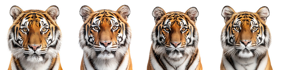Fototapeta premium Majestic Tigers Staring Intently with Incredible Detail and Realistic Expressions