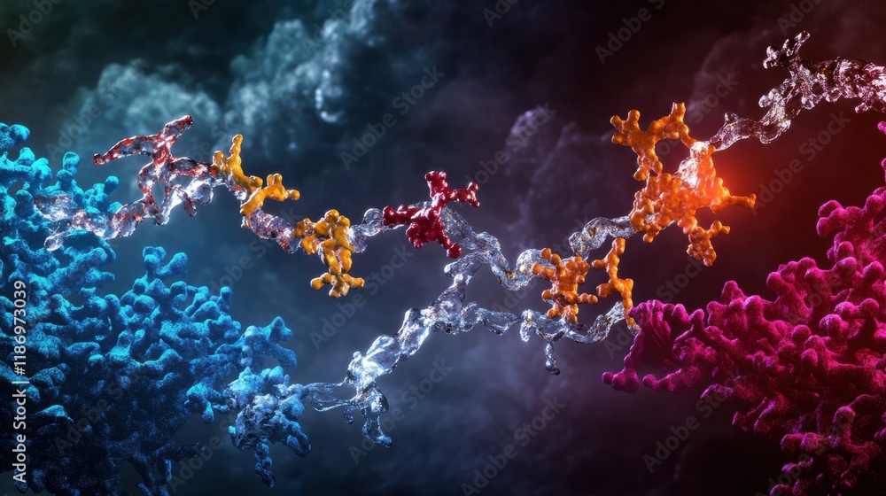 Aufkleber antibodies actively targeting and neutralizing virus particles in a dynamic biological environment. 
