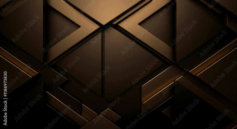 Poster geometric shapes with abstract background and modern design in dark tones for creative projects