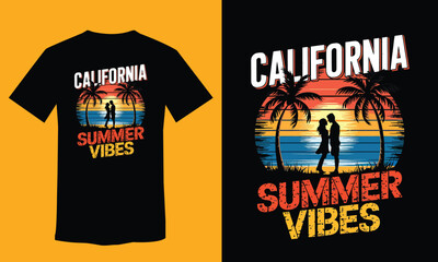 CALIFORNIA  summer beach t-shirt 