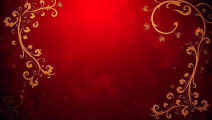 Red background with golden floral corners.