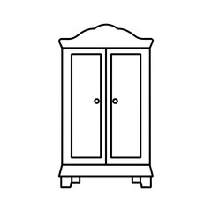 An almirah line art illustration