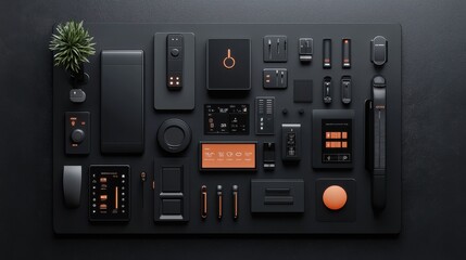 Obraz premium Smart home automation locks and sensors for energy efficiency