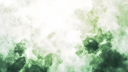 Serene Green Watercolor Gradient with Soft Textures and Detail
