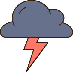 Storm Cloud, Dark Thunderclouds with Lightning