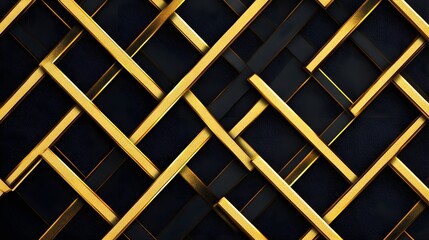 Sleek Geometric Lines on Black Background with Modern Design Elements