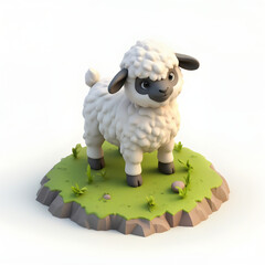  Cute 3D Sheep Character