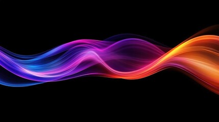 Bright Abstract Wave Gradient Lines in Framed Style Design