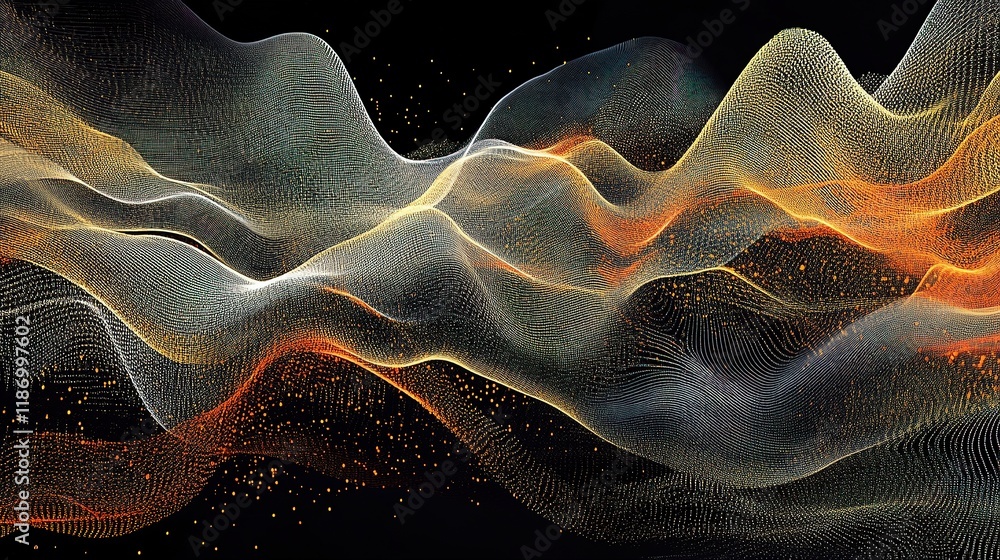 Poster flowing machine learning algorithms visualized in gigapixel detail