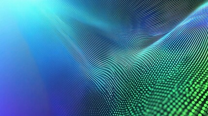 Abstract Digital Technology Background with Blue and Green Lines