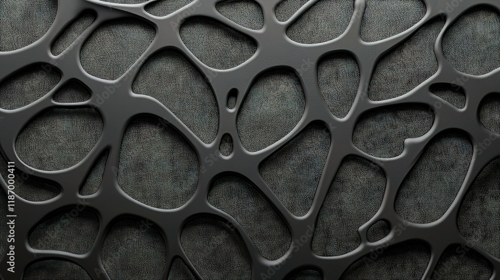Poster abstract embossed mesh pattern illustrating internet connections
