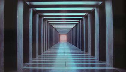 Abstract Hallway Perspective