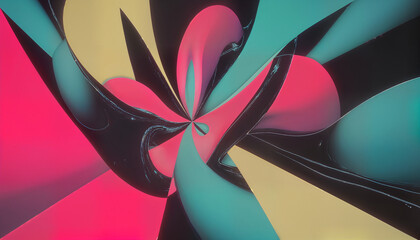 Abstract Geometric Color Burst