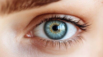 Obraz premium Eye anatomy illustration highlighting cornea, lens, and optic nerve on a white background