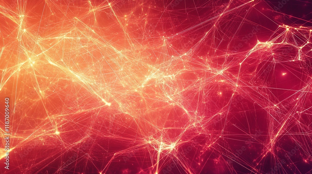 Poster abstract technology network background with dynamic lines and scale