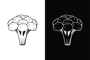 Broccoli icon vector on White Background ,Vector Art Illustration on white background.