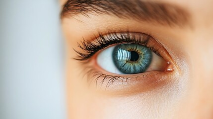 Obraz premium Diagram of eye anatomy focusing on retina and lens on a white background