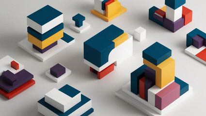Fototapeta premium 3D Abstract Shapes