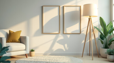 minimalist living room with natural light