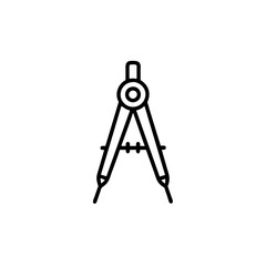 drawing compass icon on transparent background
