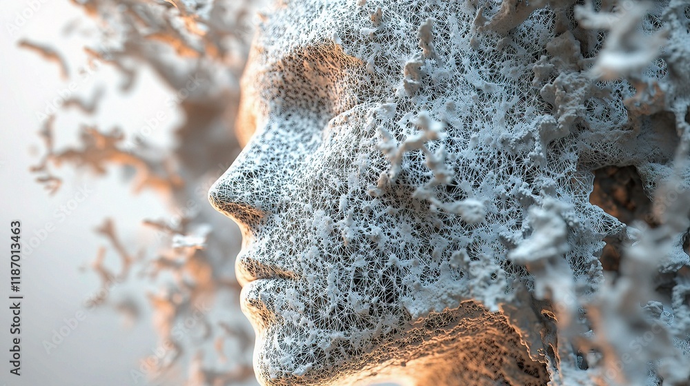 Poster advanced machine learning model visualized in intricate detail