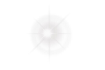 Glowing white light effect, soft radiance vector illustration, bright shining element, abstract light flare design