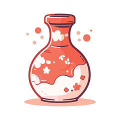 elegant illustration of cute vase vector