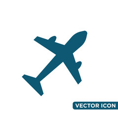 Obraz premium Simple Plane Icon Design Template 