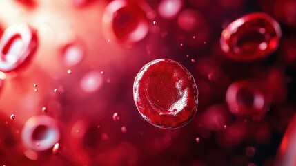 microscopic view, red blood cells, plasma, circulatory system, medical illustration, scientific visualization, floating particles, liquid medium, cellular biology, hemoglobin, oxygenation, arterial fl