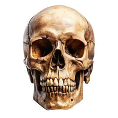 Obraz premium A Detailed View of a Human Skull Mysterious and Eerie