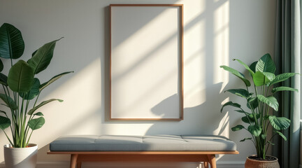 blank canvas greenery a minimalist interior